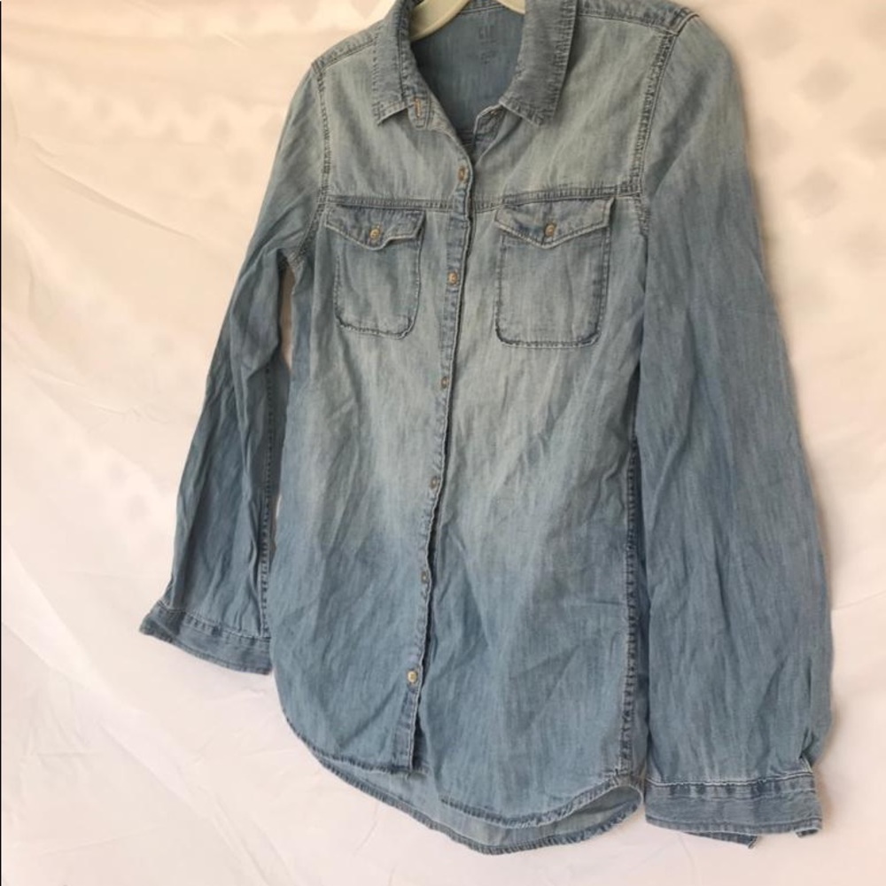 Denim button down